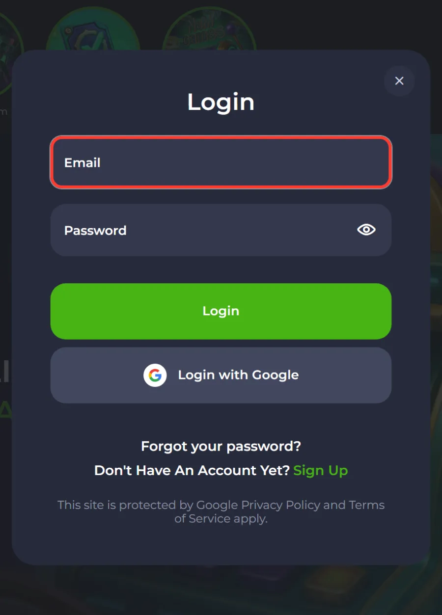 Email field highlighted in the JeetCity login window