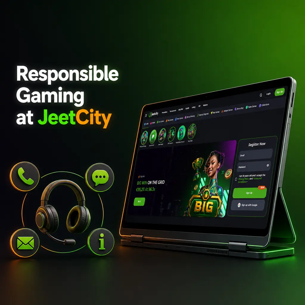 JeetCity responsible gaming tools for Australian players including deposit limits, self-exclusion, and Gambling Help Online support